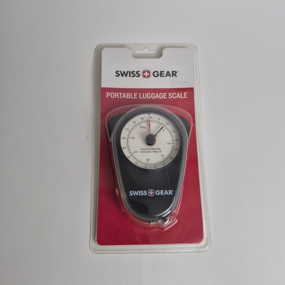 SwissGear Portable Luggage Scale Analog 83lb Capacity w/ 40in Tape Measure HS03